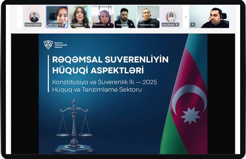 “Rəqəmsal suverenliyin hüquqi aspektləri” mövzusunda vebinar keçirilib