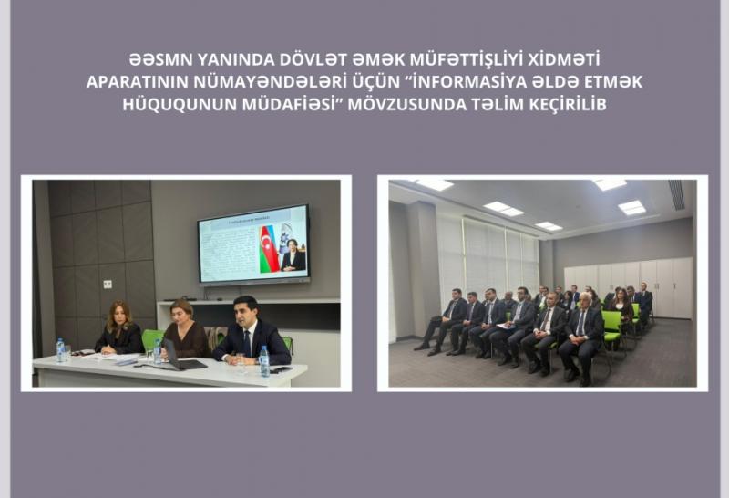 “İnformasiya əldə etmək hüququnun müdafiəsi” təlimi keçirilib