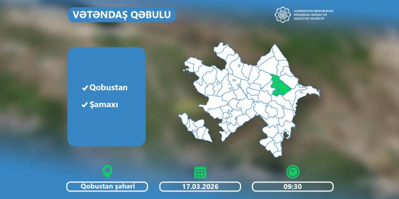 Nazir Rəşad Nəbiyev Qobustanda vətəndaşları qəbul edəcək