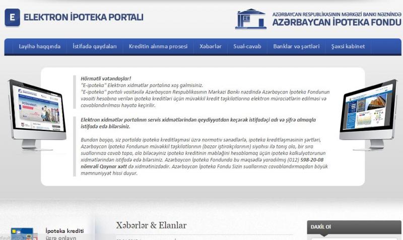 Online formada ipoteka almaq mümkün olacaq