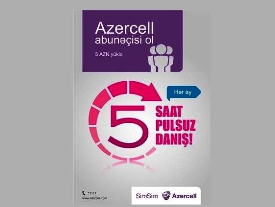 Azercell-in “pulsuz 5 saat” kampaniyasının vaxtı uzadıldı