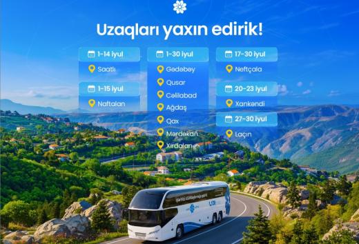 İyulda Səyyar ASAN xidmətin fəaliyyət göstərəcəyi ünvanlar açıqlanıb