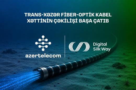 Xəzər dənizinin dibi ilə Trans-Xəzər Fiber-Optik Kabel Xəttinin çəkilişi başa  çatıb