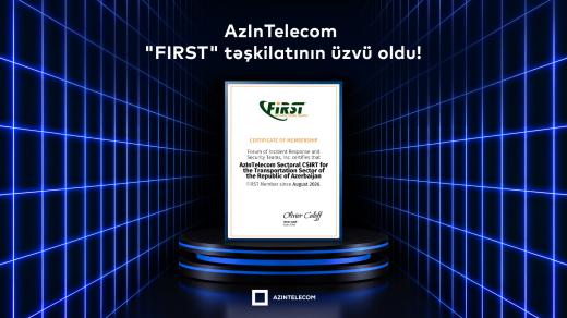 “AzInTelecom”un kibertəhlükəsizlik xidməti qlobal səviyyədə  tanındı