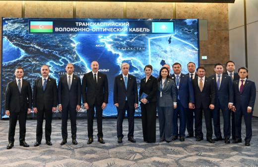 Rəqəmsal İpək Yolu layihəsində mühüm mərhələ: Trans-Xəzər Fiber-Optik Kabel Xəttinin rəsmi açılışı olub