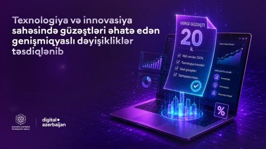 Texnologiya və innovasiya sahəsində güzəştlərlə bağlı genişmiqyaslı  dəyişikliklər təsdiqlənib
